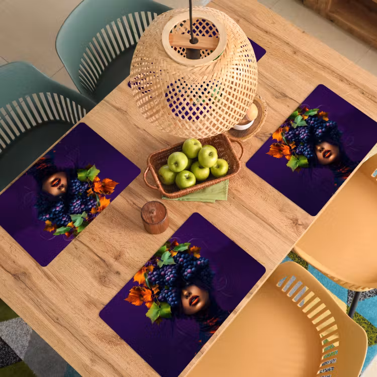 Sets de table - Femme - Pourpre - Raisins — 3