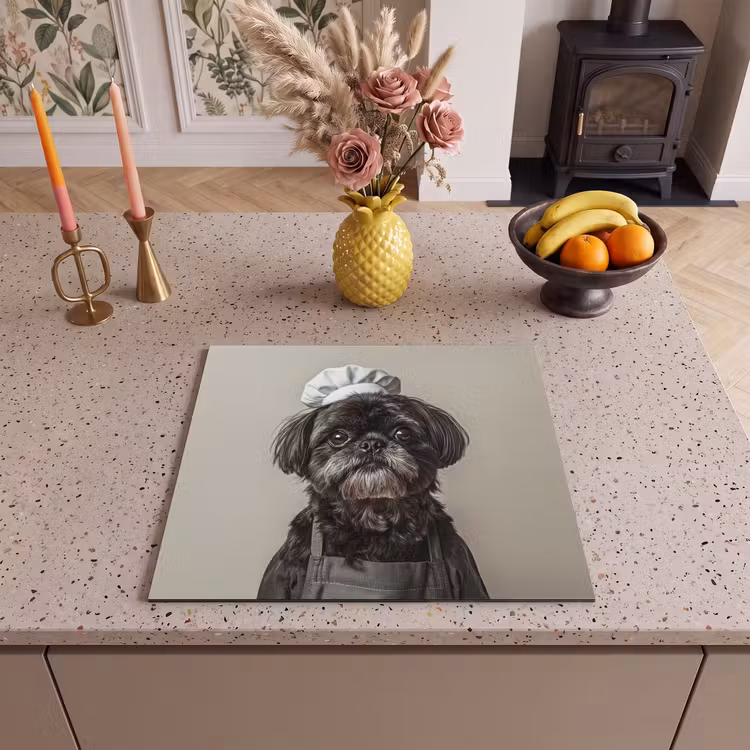 Protection plaque induction - Vêtements de chef - Noir - Chien — 3