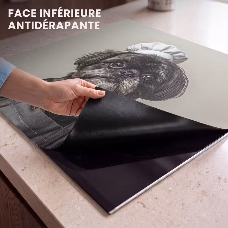 Protection plaque induction - Vêtements de chef - Noir - Chien — 7