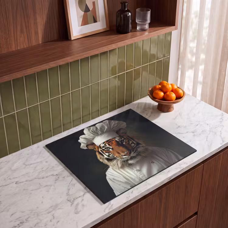Protection plaque induction - Tiger - Vêtements de chef - Marron — 4