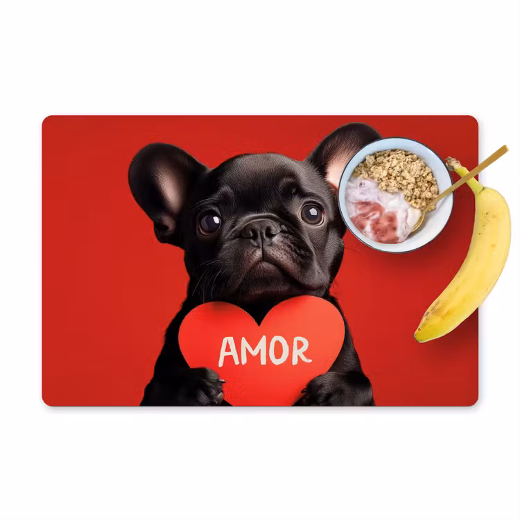 Sets de table - Amor - Dog - Heart - Red — 1