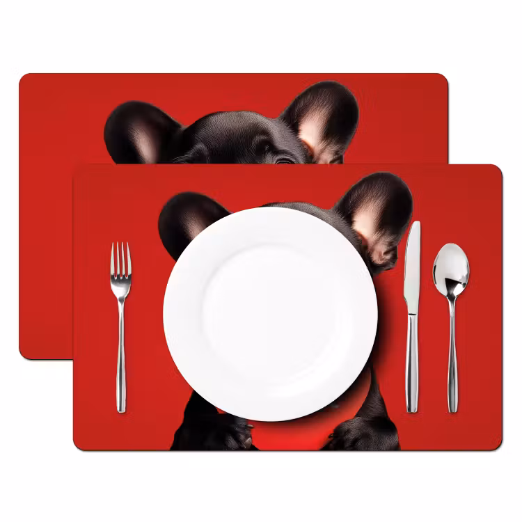 Sets de table - Amor - Dog - Heart - Red — 2