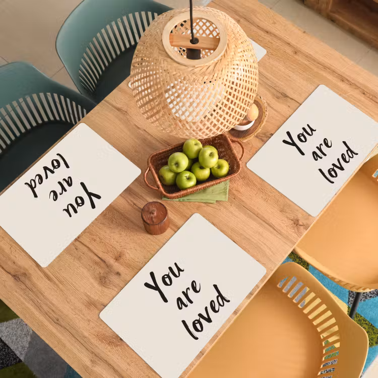 Sets de table - Minimaliste - Beige - Amour — 3
