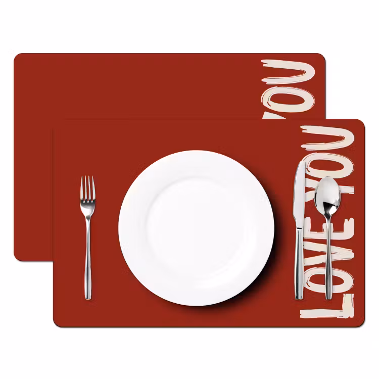 Sets de table - Slant - Loveyou - Rouge — 2
