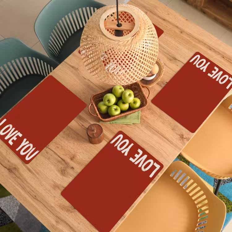 Sets de table - Slant - Loveyou - Rouge — 3