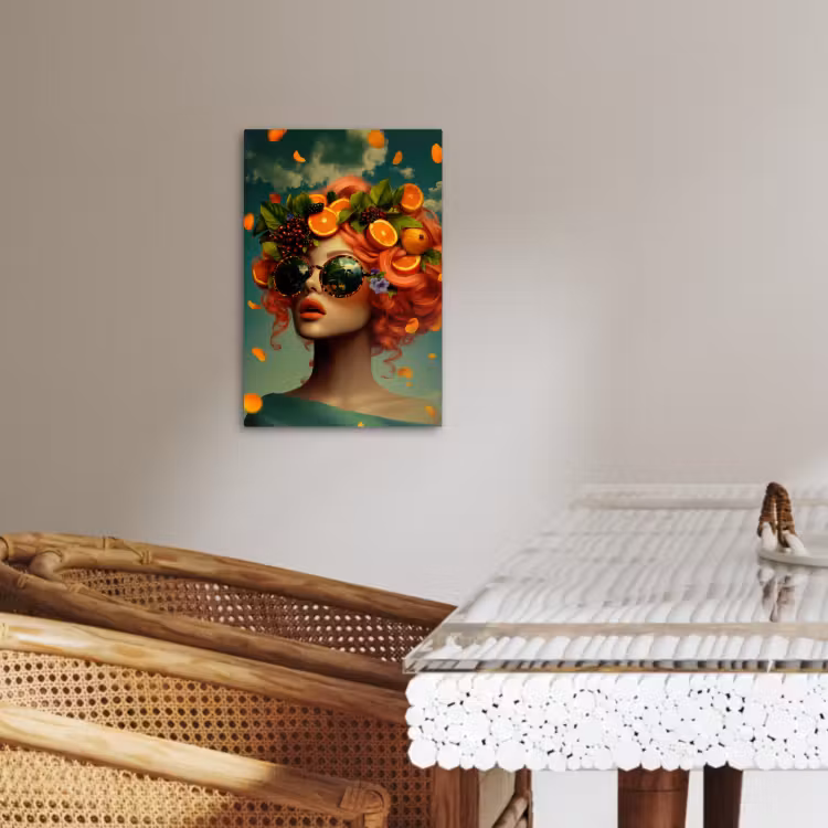 Tableau sur toile - Femelle - Orange - Berry - Orange — 4