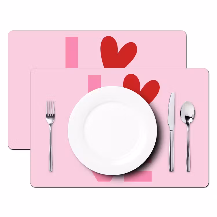 Sets de table - Amour - Rose - Coeur - Valentin — 2