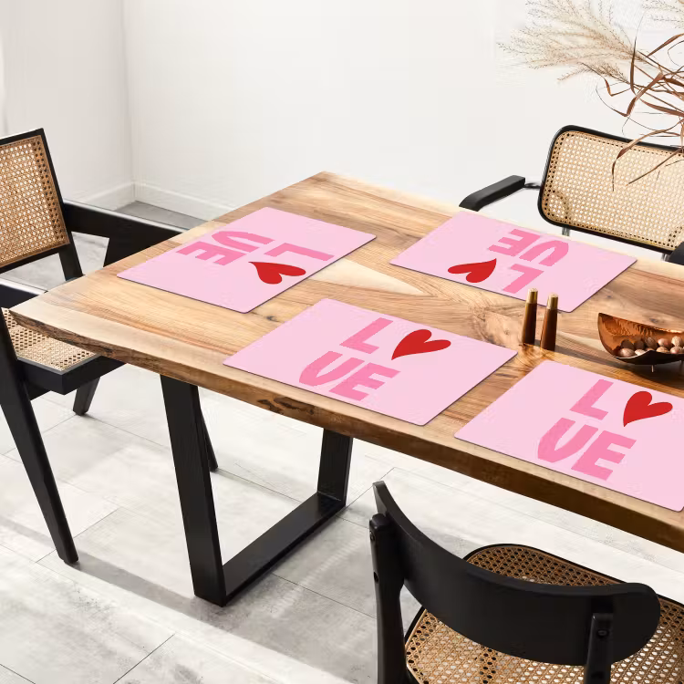 Sets de table - Amour - Rose - Coeur - Valentin — 4