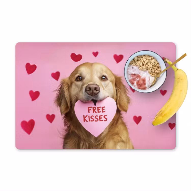 Sets de table - Chien - Baiser - Valentin - Coeurs — 1