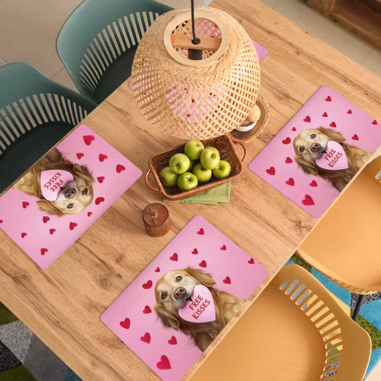 Sets de table - Chien - Baiser - Valentin - Coeurs — 3