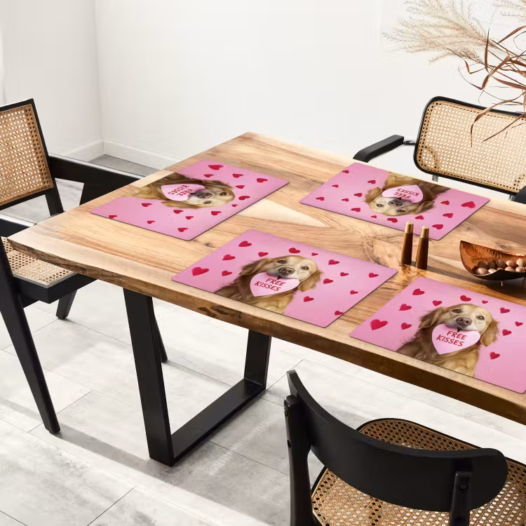 Sets de table - Chien - Baiser - Valentin - Coeurs — 4