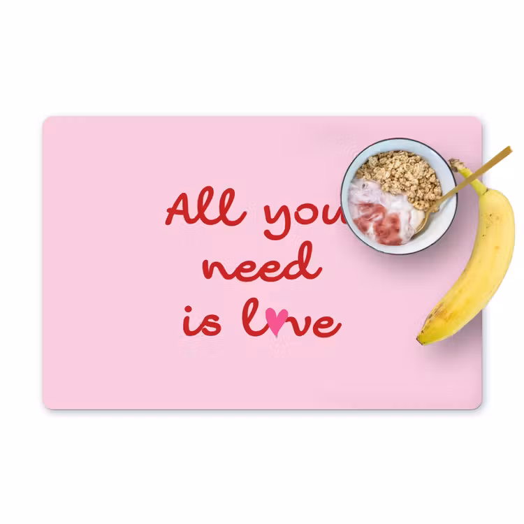 Sets de table - Texte - Rose - Amour - Coeur — 1