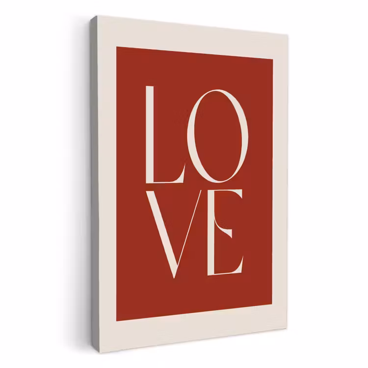 Tableau sur toile - Amour - Rouge - Minimaliste — 1