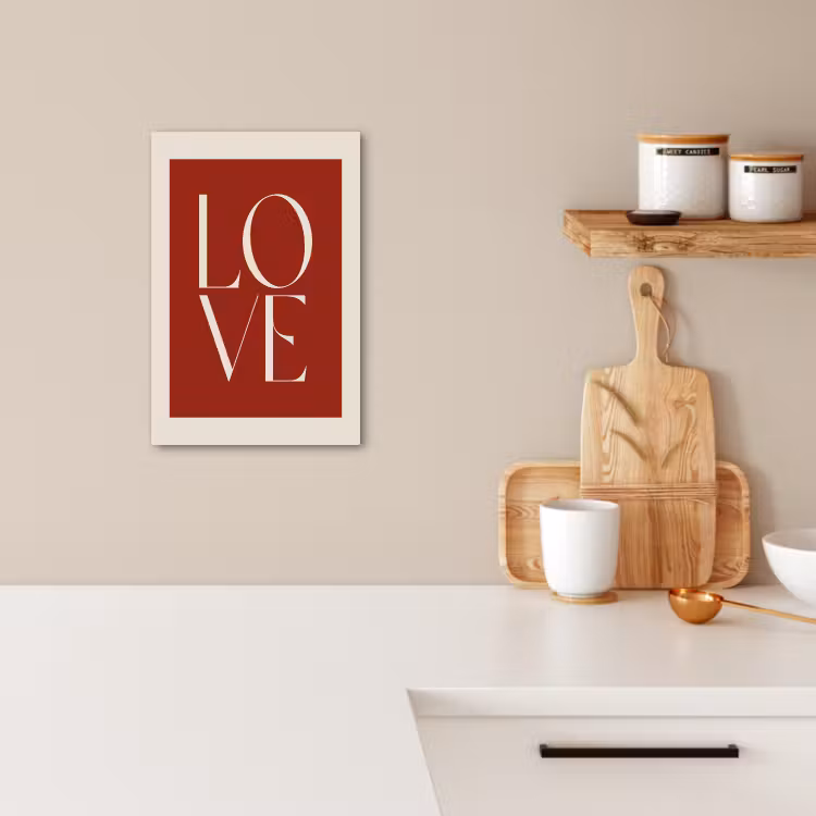 Tableau sur toile - Amour - Rouge - Minimaliste — 2