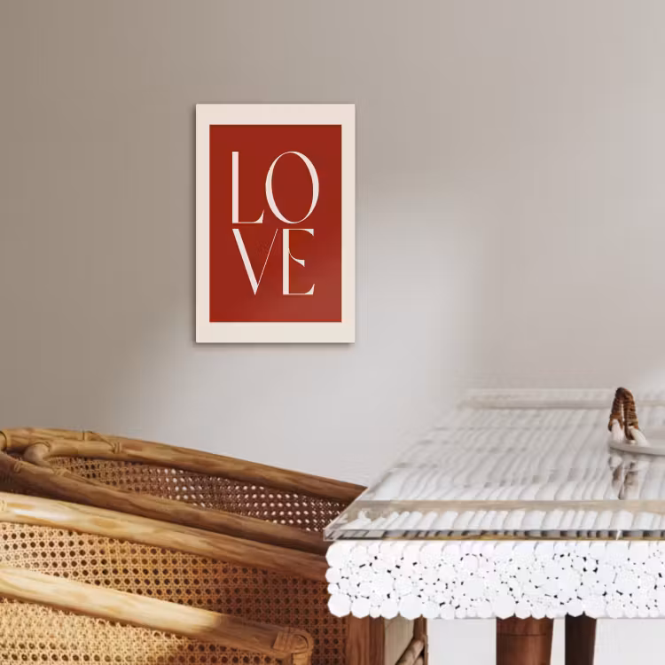 Tableau sur toile - Amour - Rouge - Minimaliste — 3