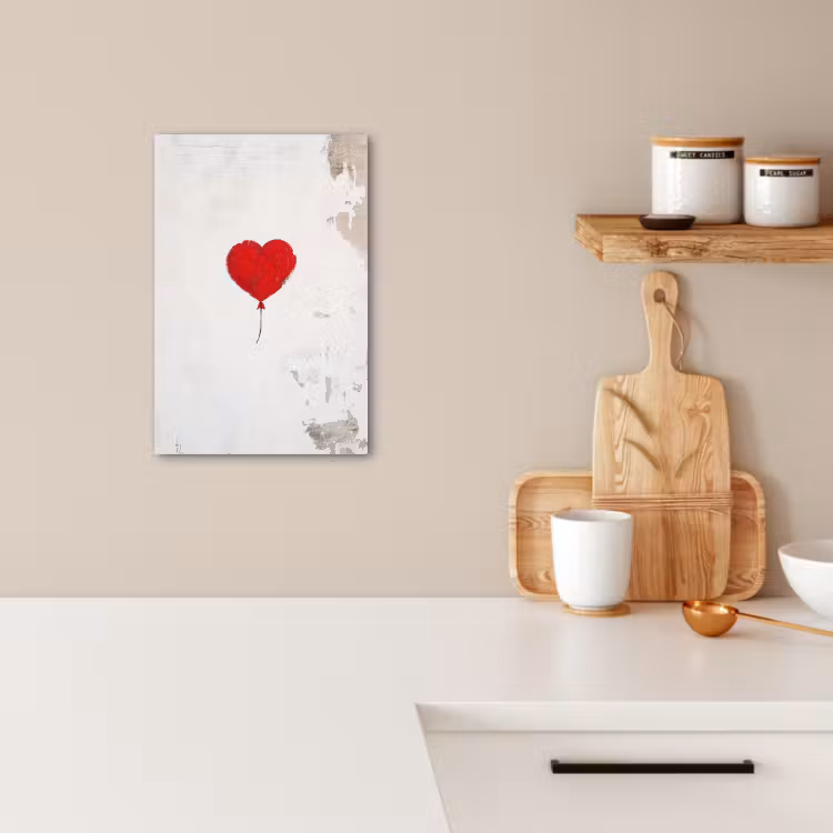 Tableau sur toile - Ballon - Rouge - Coeur — 2