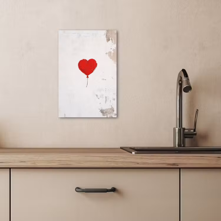 Tableau sur toile - Ballon - Rouge - Coeur — 3