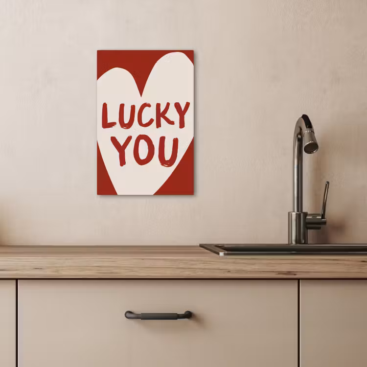 Tableau sur toile - Lucky - Coeur - Rouge — 4