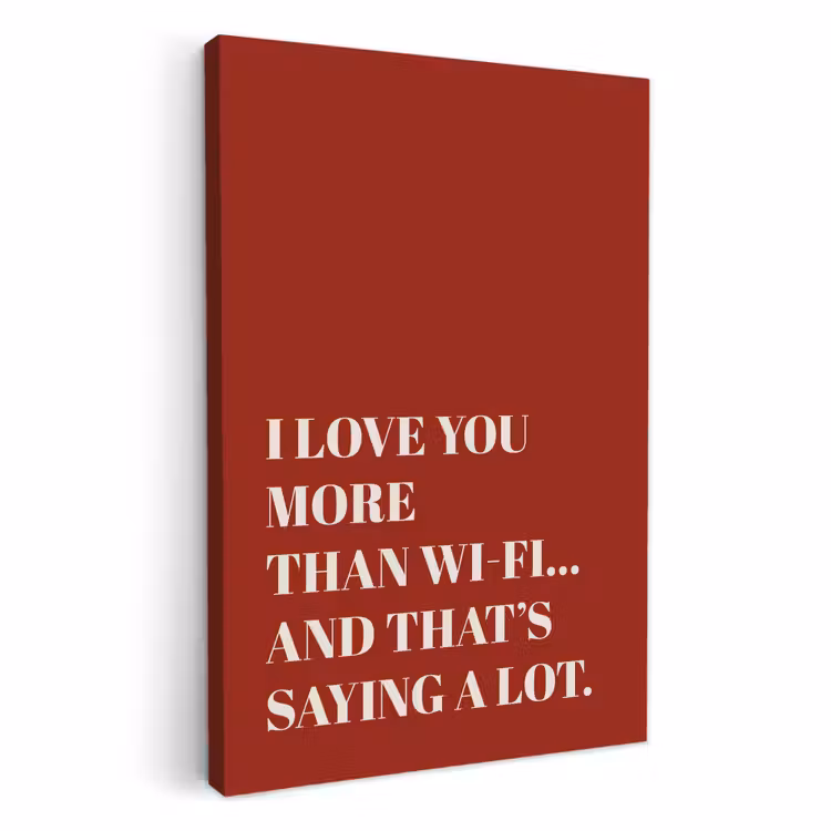 Tableau sur toile - Rouge - Citation - Amour — 1
