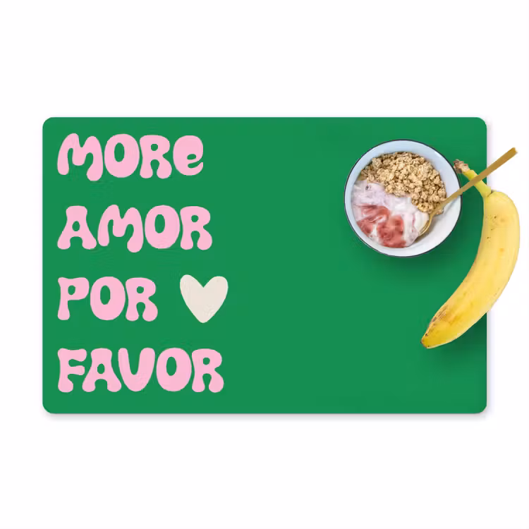 Sets de table - Amor - Valentine - Vert - Texte — 1