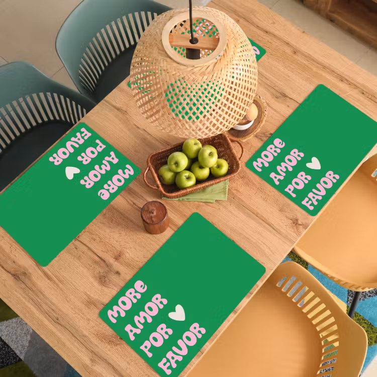Sets de table - Amor - Valentine - Vert - Texte — 3