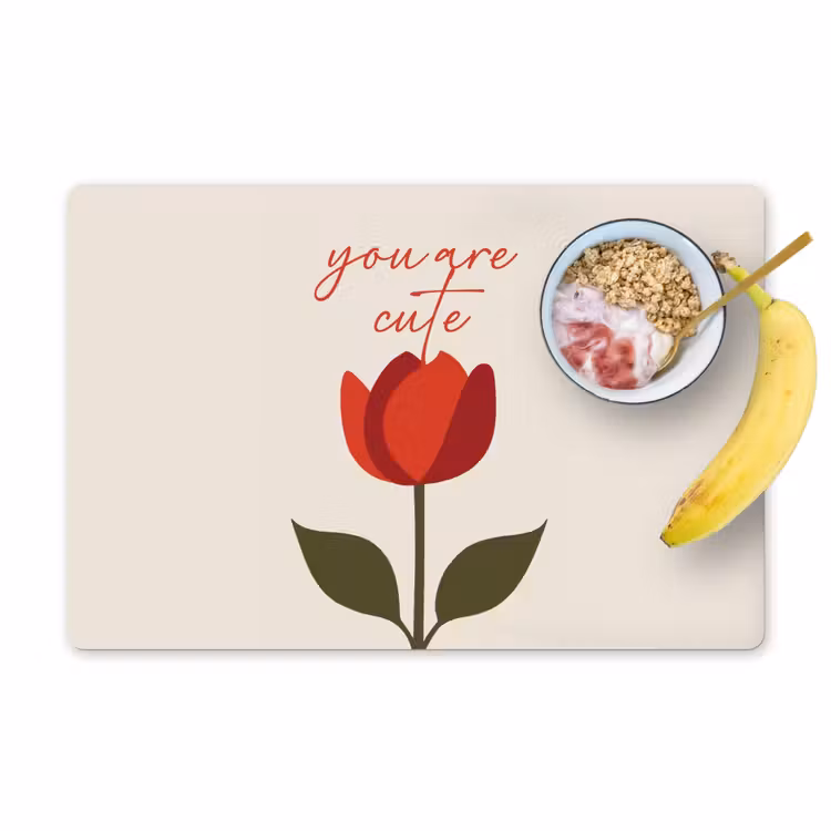 Sets de table - Rose - Rouge - Fleur - Valentin — 1
