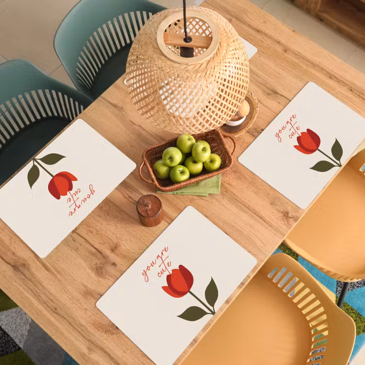 Sets de table - Rose - Rouge - Fleur - Valentin — 3