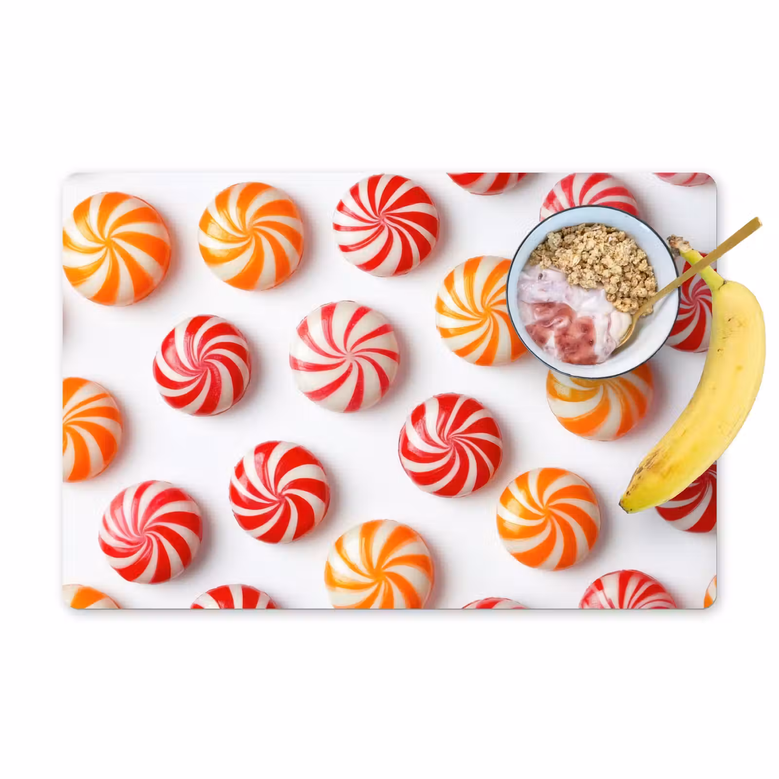 Sets de table - Bonbons - Motif - Rouge - Orange — 1