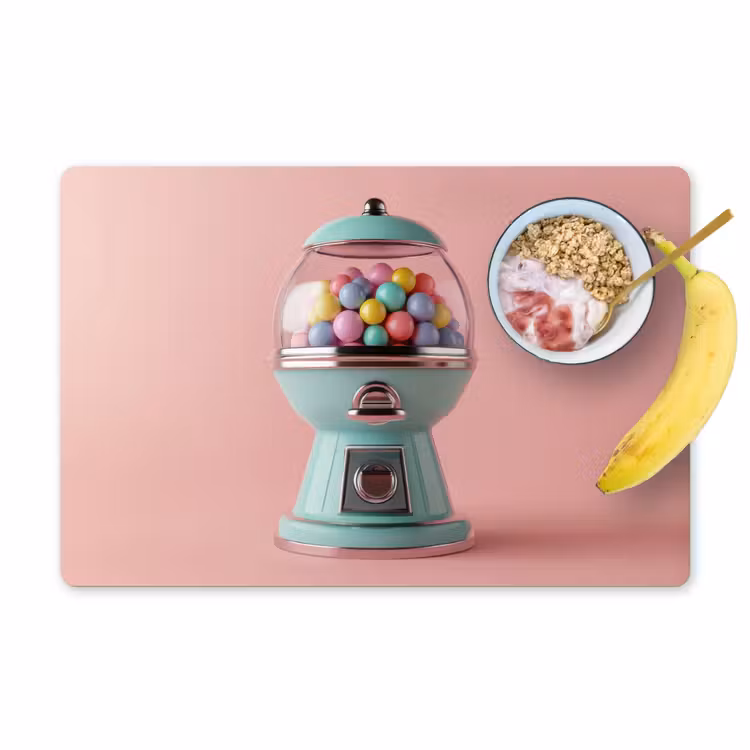 Sets de table - Chewing-gum - Rétro - Bonbons - Rose — 1