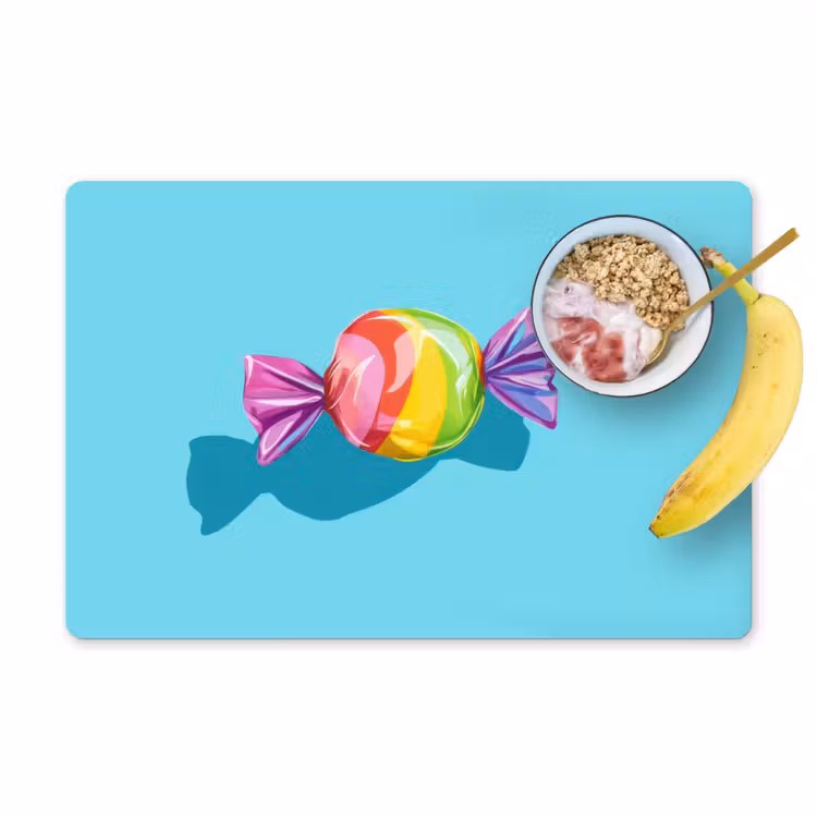 Sets de table - Bleu - Bonbons - Arc-en-ciel — 1