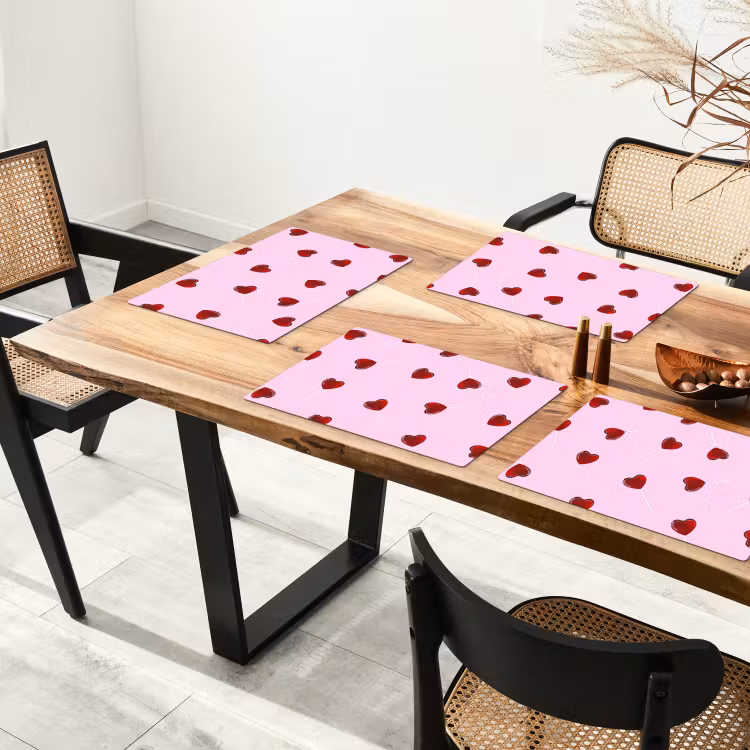 Sets de table - Rose - Coeur - Sucette - Bonbon — 4