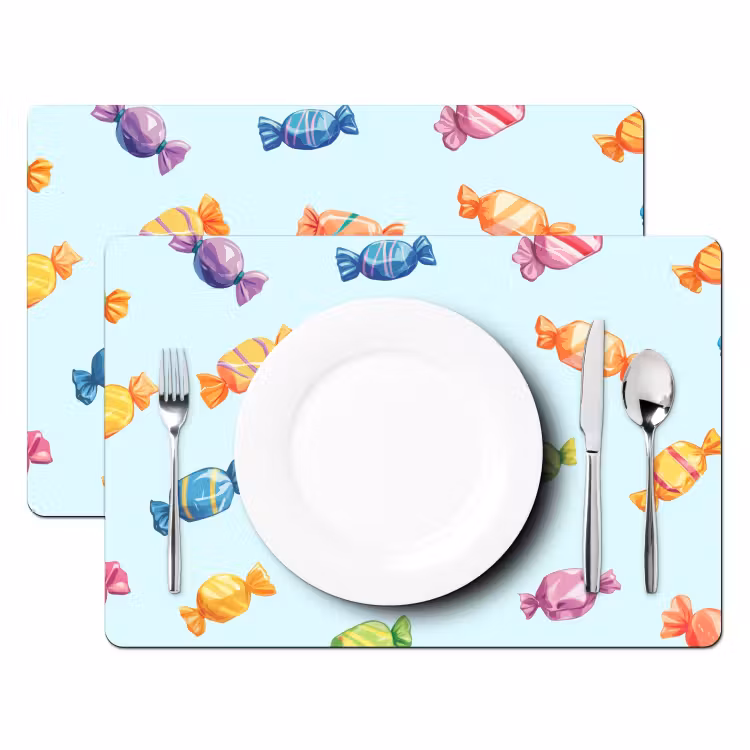 Sets de table - Bleu - Motif - Bonbons — 2