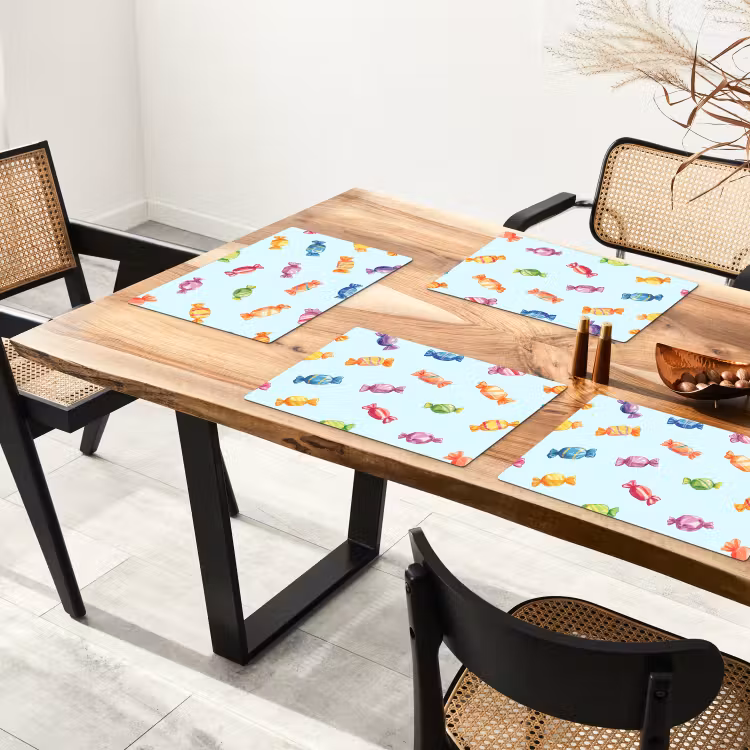 Sets de table - Bleu - Motif - Bonbons — 4