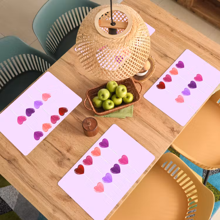 Sets de table - Sucette - Coeur - Rose - Bonbons — 3