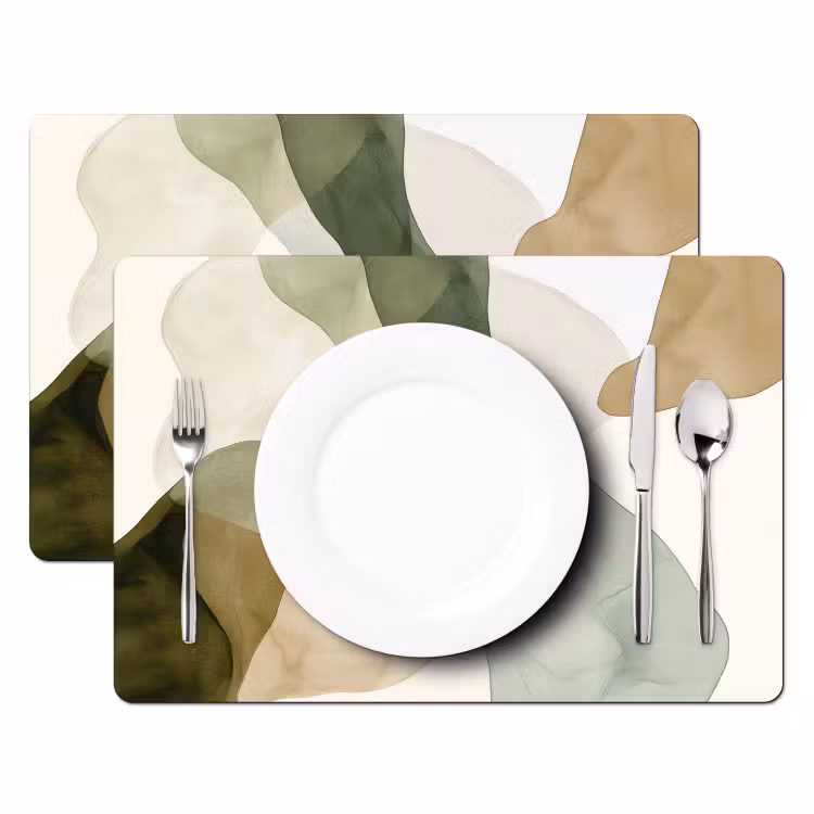 Sets de table - Japandi - Abstrait - Vert — 2