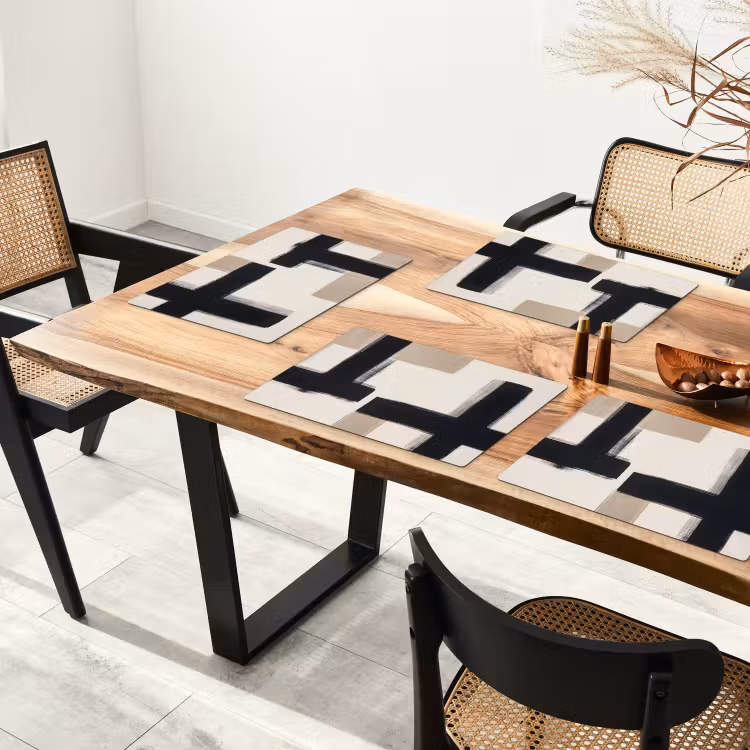 Sets de table - Noir - Abstrait - Japandi — 4