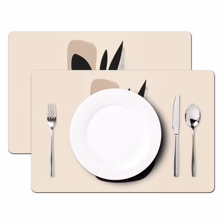 Sets de table - Plante - Beige - Japandi — 2