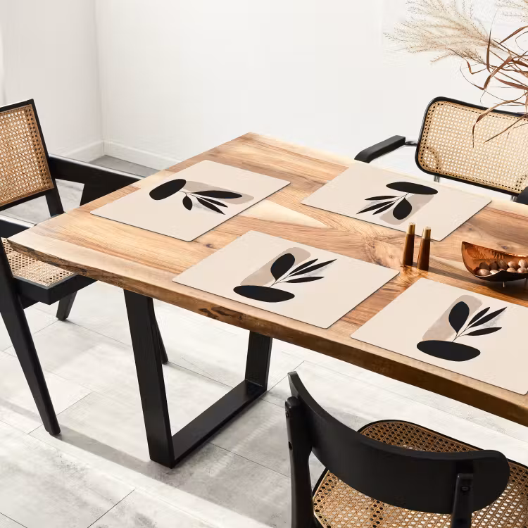 Sets de table - Plante - Beige - Japandi — 4