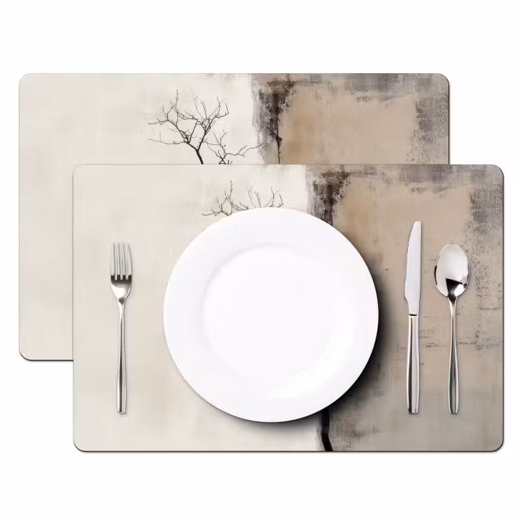 Sets de table - Wabi sabi - Plante - Beige — 2
