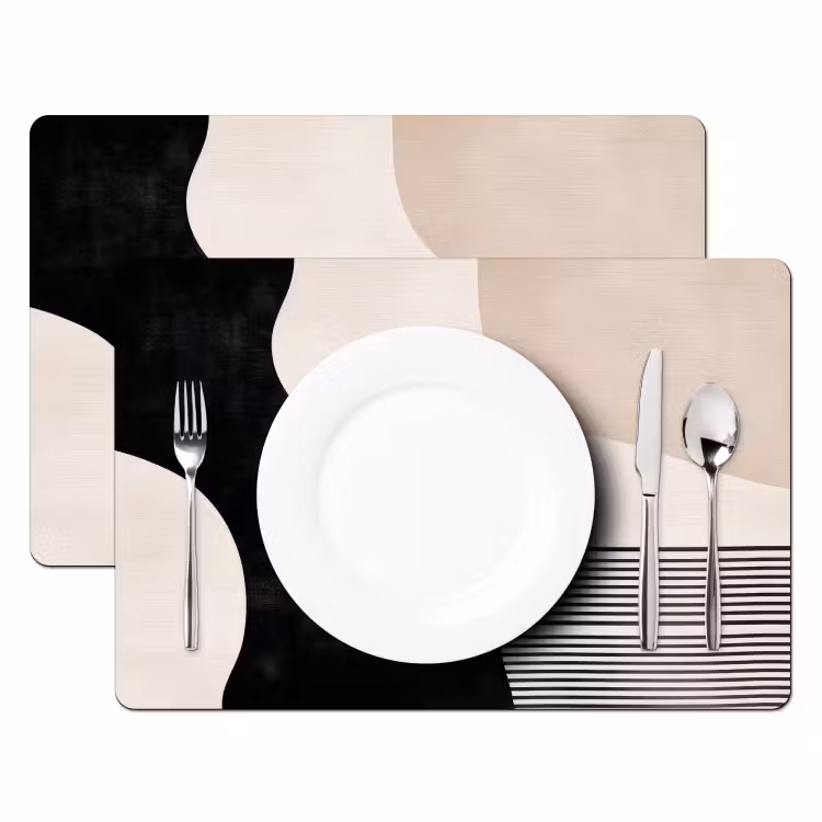 Sets de table - Abstrait - Japandi - Beige - Moderne — 2