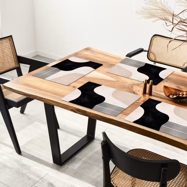 Sets de table - Abstrait - Japandi - Beige - Moderne — 4