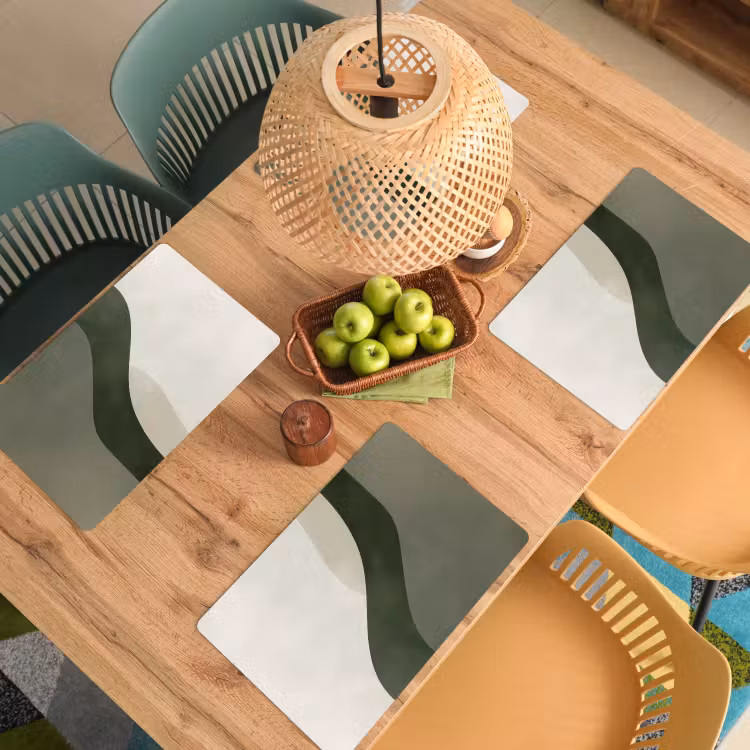 Sets de table - Japandi - Vert - Abstrait - Moderne — 3