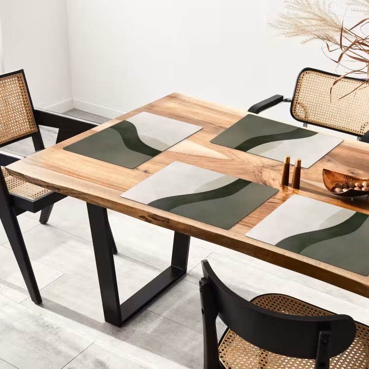 Sets de table - Japandi - Vert - Abstrait - Moderne — 4