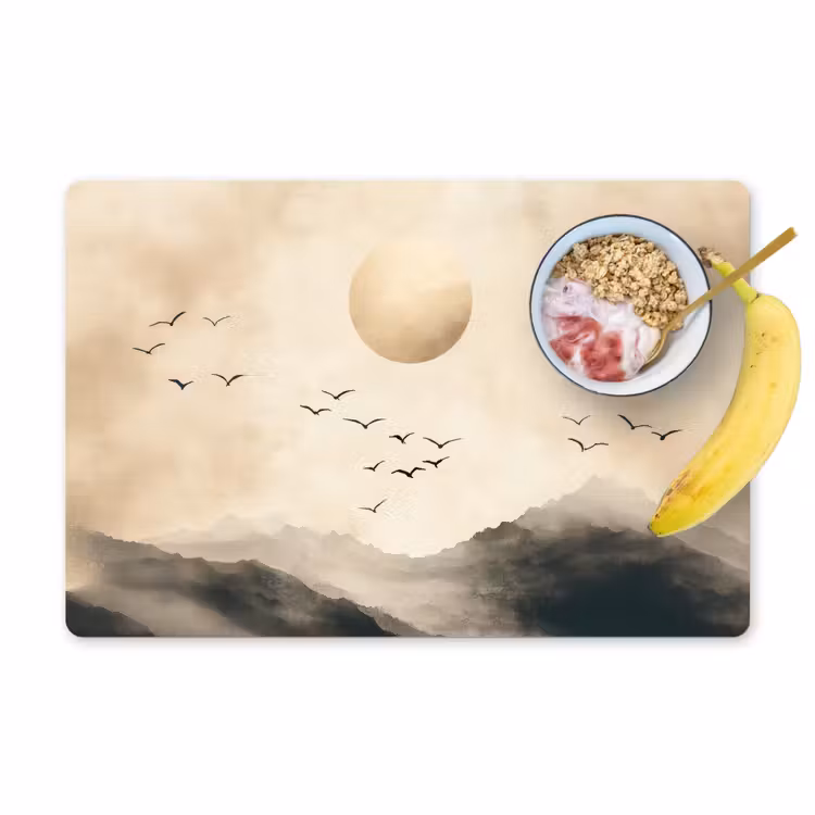Sets de table - Paysage - Japandi - oiseau — 1