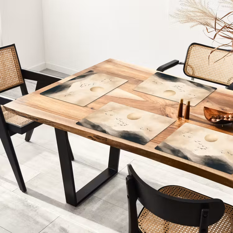 Sets de table - Paysage - Japandi - oiseau — 4