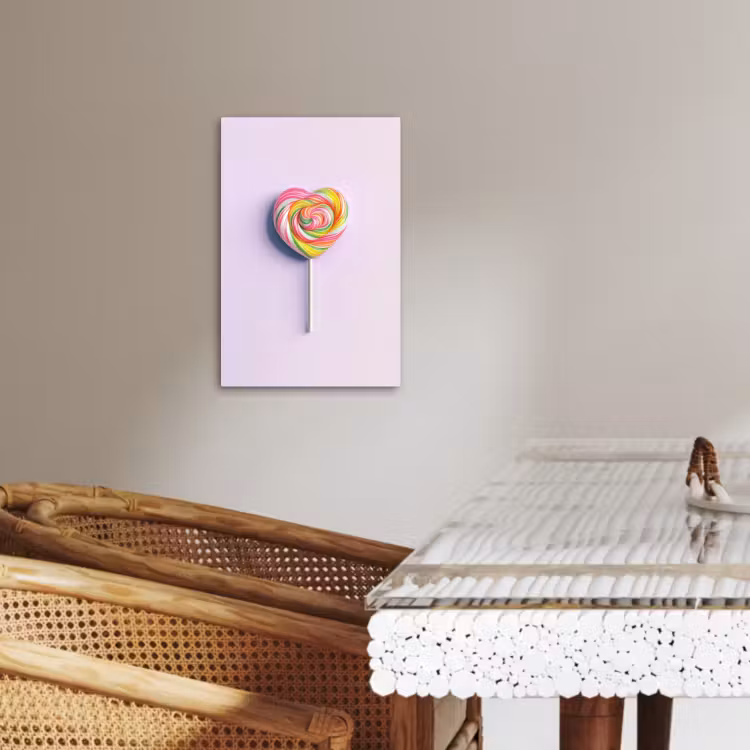 Tableau sur toile - Coeur - Sucette - Bonbons — 2