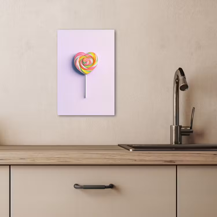 Tableau sur toile - Coeur - Sucette - Bonbons — 4