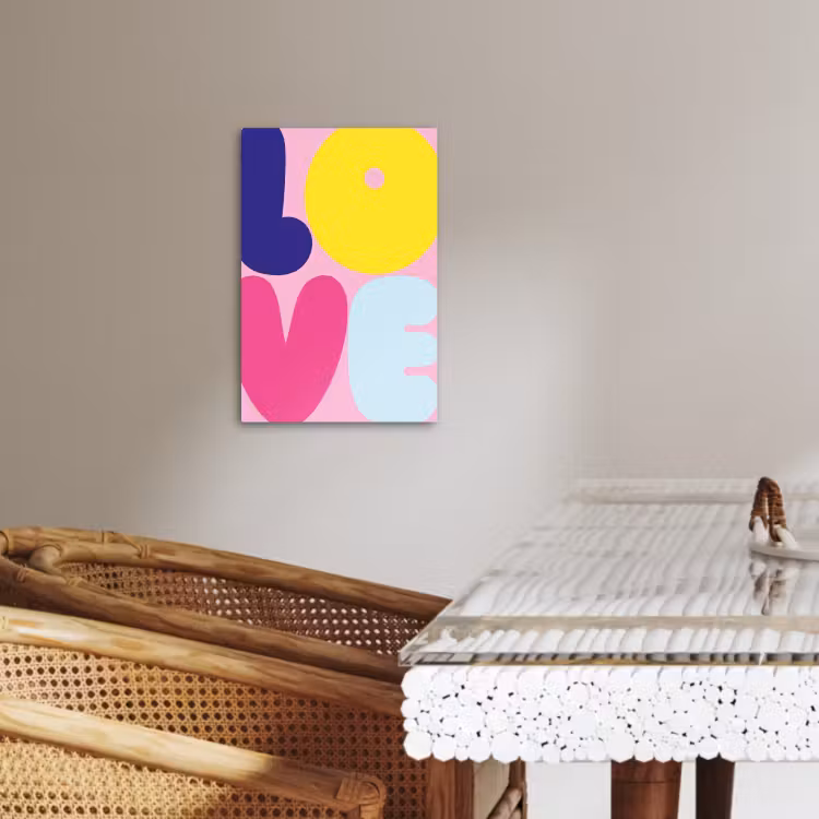 Tableau sur toile - Amour - Valentin - Coloré — 2