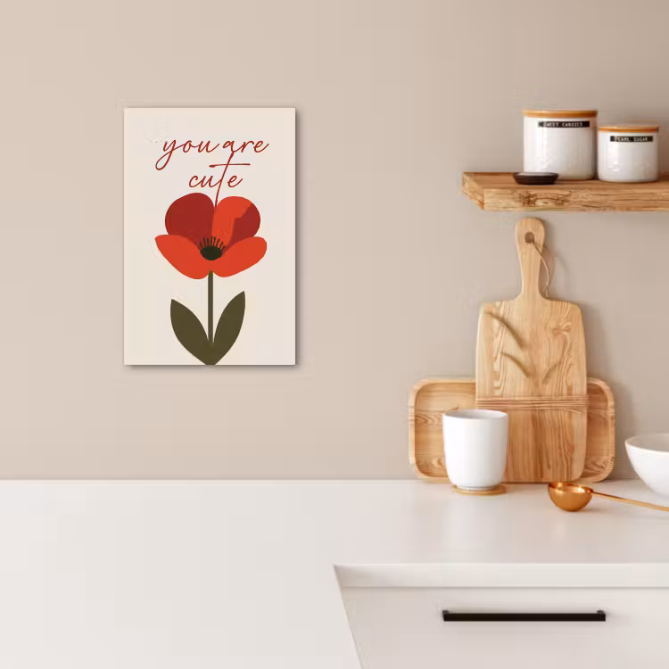 Tableau sur toile - Coquelicot - Fleur - Rouge - Valentin — 2