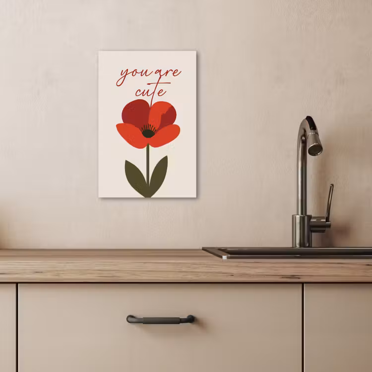 Tableau sur toile - Coquelicot - Fleur - Rouge - Valentin — 3